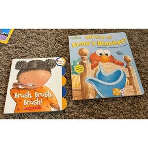 Scholastic-Brush, Brush, Brush! & Where's Elmo's Blanket ?